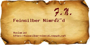 Feinsilber Nimród névjegykártya
